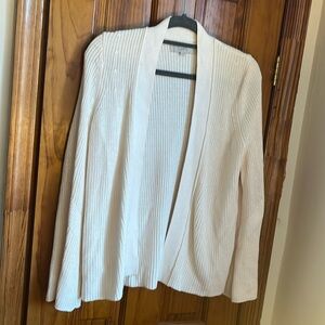 Cream cotton blend cardigan